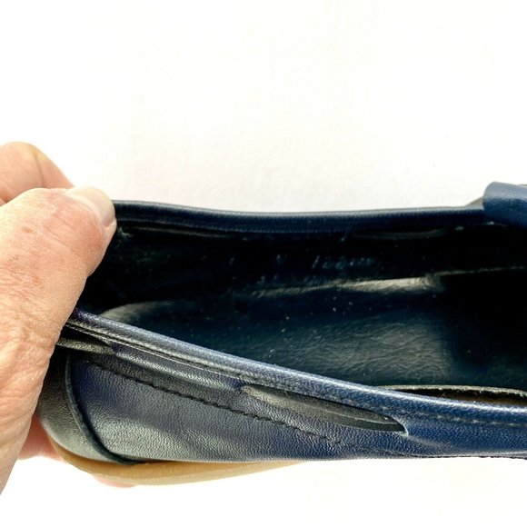 Etienne Aigner Navy Blue Loafers Slip On Flats Rubber Sole Comfort Shoes Women 6 - Picture 7 of 8